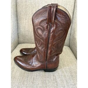 Men's Dan Post Milwaukee Leather Round Toe Western Boots Brown Sz 10D